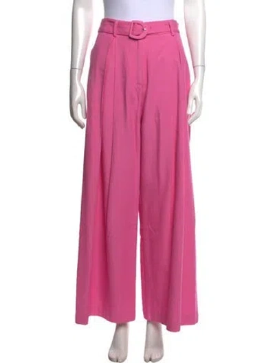 Pre-owned Farm Rio Wide Leg Pants In Pink