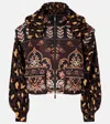 Farm Rio Womens Winter Ainika Brown Winter Ainika Floral-print Padded Jacket In Animal Print