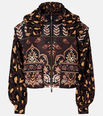 Farm Rio Brown Winter Ainika Puffer Jacket In Animal Print