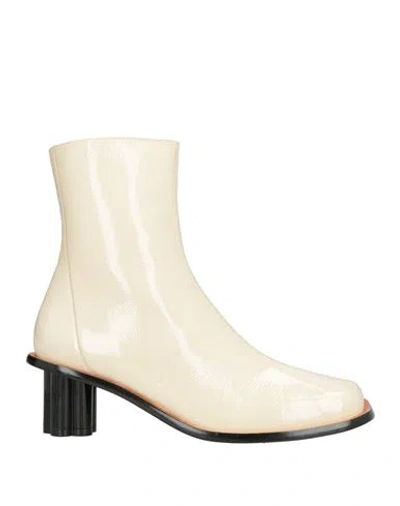 Farm Rio Woman Ankle Boots Ivory Size 8 Leather In Multi