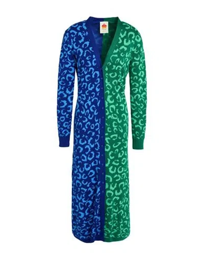 Farm Rio Woman Cardigan Blue Size Xl Viscose In Multi