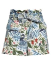 Farm Rio Woman Denim Shorts White Size L Cotton In White