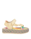 Farm Rio Woman Espadrilles Beige Size 11 Natural Raffia In Multi
