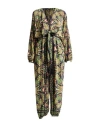 Farm Rio Woman Jumpsuit Black Size Xl Viscose In Green