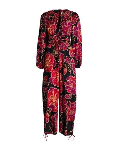 Farm Rio Woman Jumpsuit Mauve Size Xl Cotton In Purple