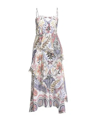 Farm Rio Woman Maxi Dress Purple Size L Viscose