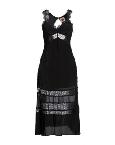Farm Rio Woman Midi Dress Black Size Xl Viscose