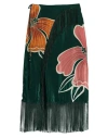 Farm Rio Woman Midi Skirt Green Size L Viscose In Green
