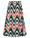 Farm Rio Woman Midi Skirt Green Size Xl Viscose In Green