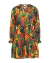 Farm Rio Woman Mini Dress Red Size M Cotton In Multi