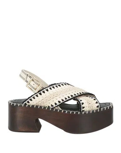 Farm Rio Woman Mules & Clogs Beige Size 11 Leather In Neutral