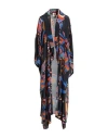 Farm Rio Woman Overcoat & Trench Coat Black Size Xl Viscose In Multi