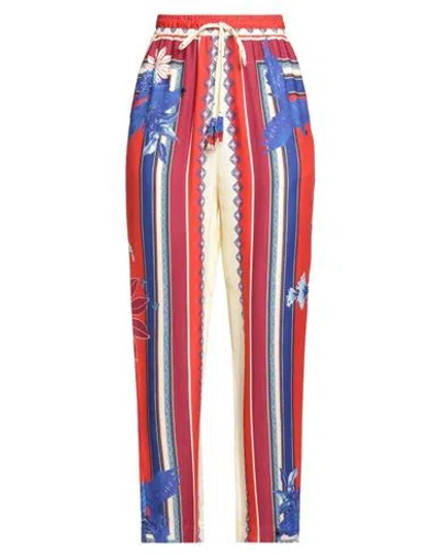 Farm Rio Woman Pants Coral Size Xl Viscose In Red