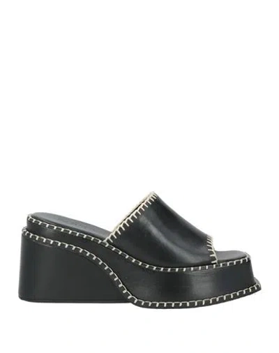 Farm Rio Woman Sandals Black Size 8 Leather In Multi