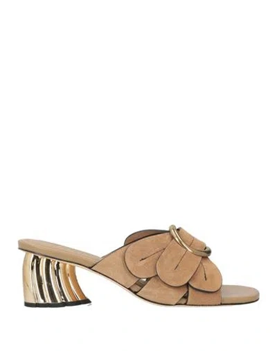 Farm Rio Woman Sandals Light Brown Size 8 Leather In Nude