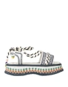Farm Rio Woman Sandals Off White Size 11 Textile Fibers In Multi
