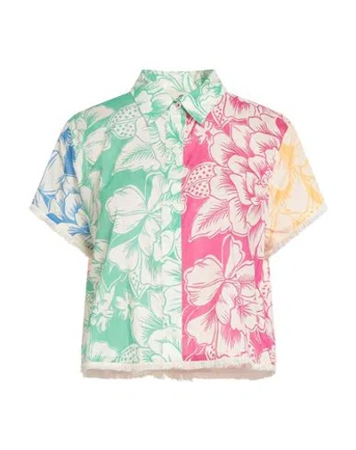 Farm Rio Woman Shirt Green Size L Cotton