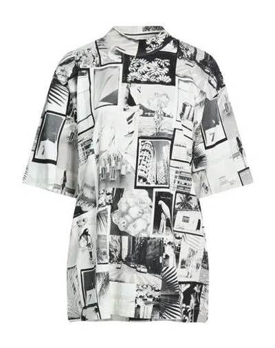Farm Rio Woman T-shirt Grey Size Xl Cotton In Multi