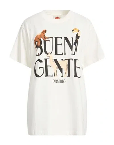 Farm Rio Woman T-shirt Off White Size Xl Cotton