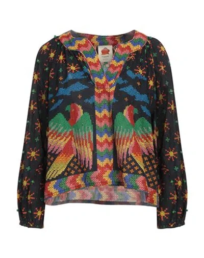 Farm Rio Woman Top Black Size M Cotton