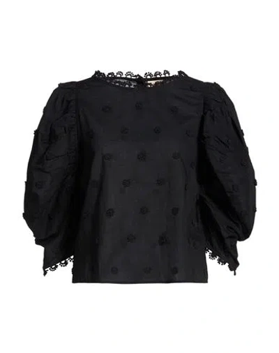 Farm Rio Woman Top Black Size Xl Cotton