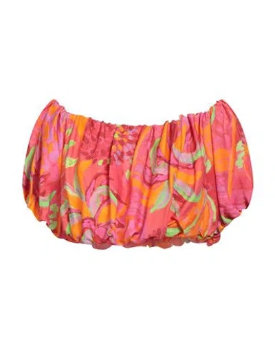 Farm Rio Woman Top Orange Size M Viscose In Pink