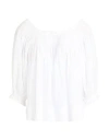 Farm Rio Woman Top White Size M Cotton In White