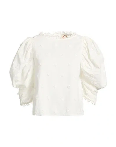 Farm Rio Woman Top White Size Xl Cotton
