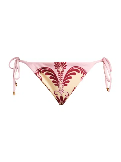 Farm Rio Women's Arabesc Tie Bikini Bottom In Yellow