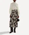 Farm Rio Women's Black Bossa Banana Low Waisted Maxi Skirt In White