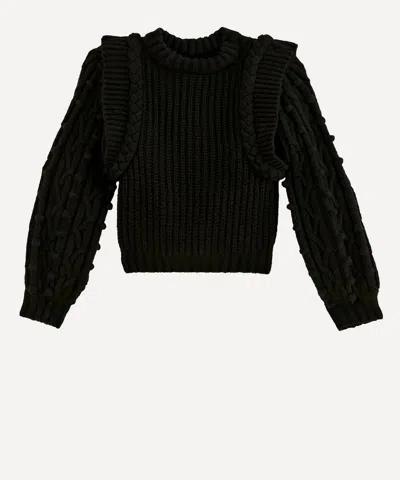 Farm Rio Women's Black Braided Jumper