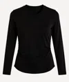 Farm Rio Women's Black Jersey Long-sleeve Blouse In Black