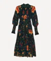 FARM RIO FARM RIO WOMEN'S BLACK MACAWS GARDEN HIGH-NECK MAXI-DRESS