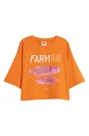 Farm Rio Tropical Fish Cotton Graphic T-shirt In Orange