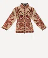 Farm Rio Cream Toucans Scarf Reversible Puffer Jacket