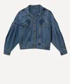 Farm Rio Women's Denim Bomber Mini Jacket