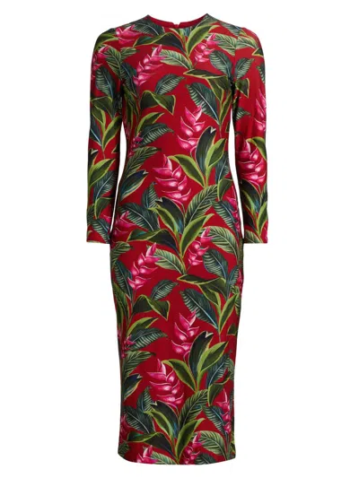 Farm Rio Women's Dream Garden Jersey Midi-dress In Multi