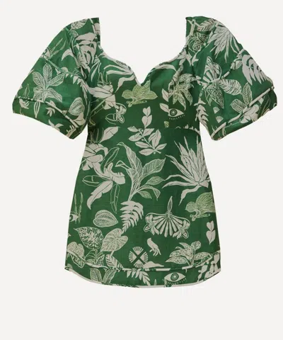 Farm Rio Women's Forest Soul Green Mini-dress In Multi