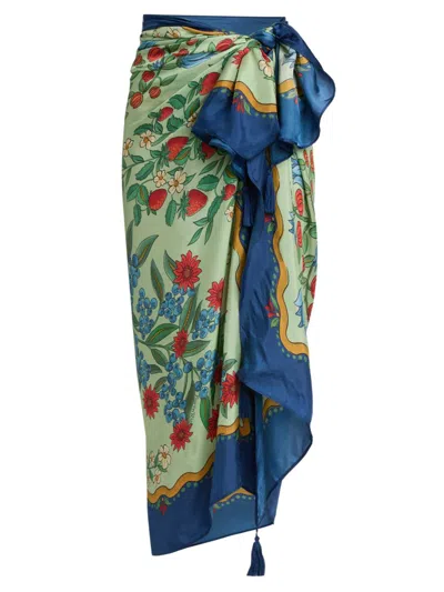 Farm Rio Women's Fruit Beauty Faded Sarong In Green