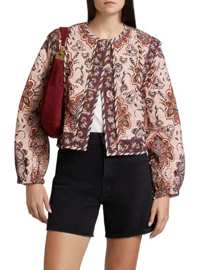 Farm Rio Women's Glam Tapestry Cotton Quilted Jacket In Multi