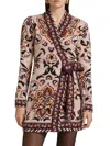 Farm Rio Glam Tapestry Knit Wrap Dress In Multi