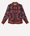 Farm Rio Black Heart Forest Lenzing Ecovero Viscose Shirt In Brown