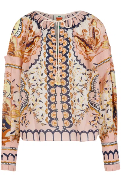 FARM RIO FARM RIO WOMEN'S JAIPUR BEIGE BLOUSE
