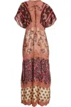Farm Rio Glam Tapestry Lace Trim Maxi Dress In Multi