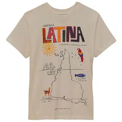 Farm Rio Women's Latino Americana Relaxed Fit T-shirt, Beige In Brown