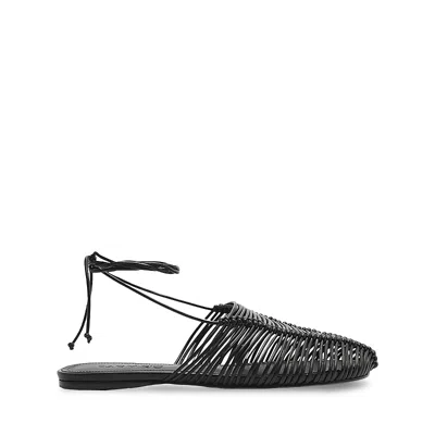 Farm Rio Women's Macrame Ankle Tie Sandals In Black