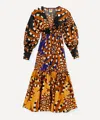 Farm Rio Women's Mixed Bandana Long-sleeve Maxi-dress In Multi