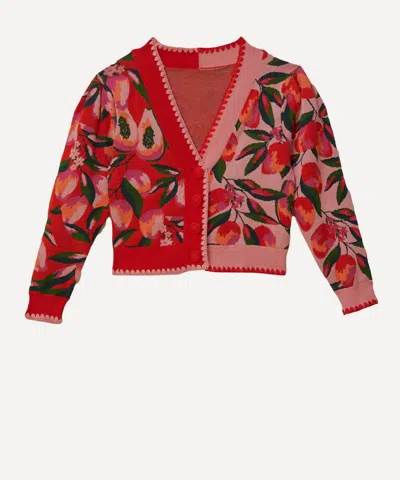 Farm Rio Women's Mixed Papaya Knit Cardigan