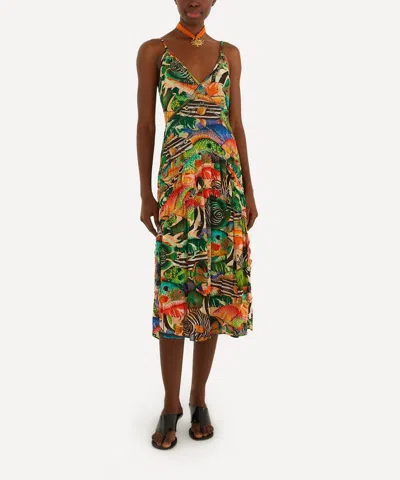 Farm Rio Multicolor Fish Sea Sleeveless Midi Dress