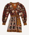Farm Rio Women's Multicolour Tapestry Garden V-neck Mini-dress